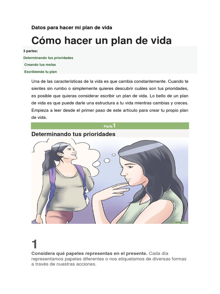 Datos para Hacer Mi Plan de Vida | PDF | Relaciones personales, crianza ...