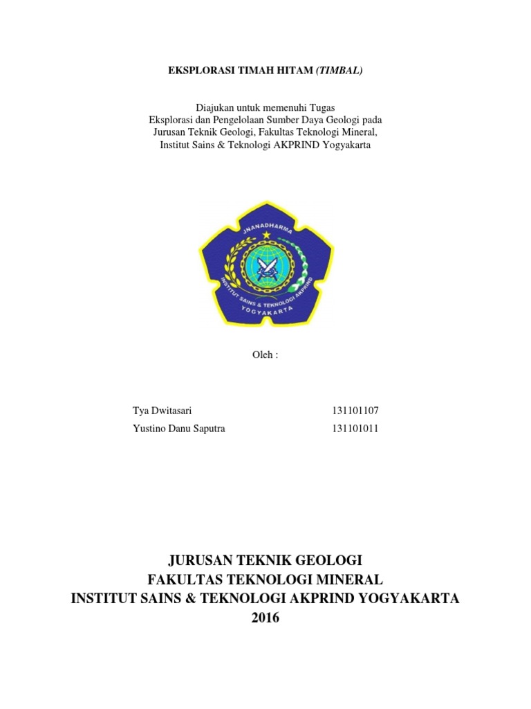 Eksplorasi Timah Hitam PDF PDF