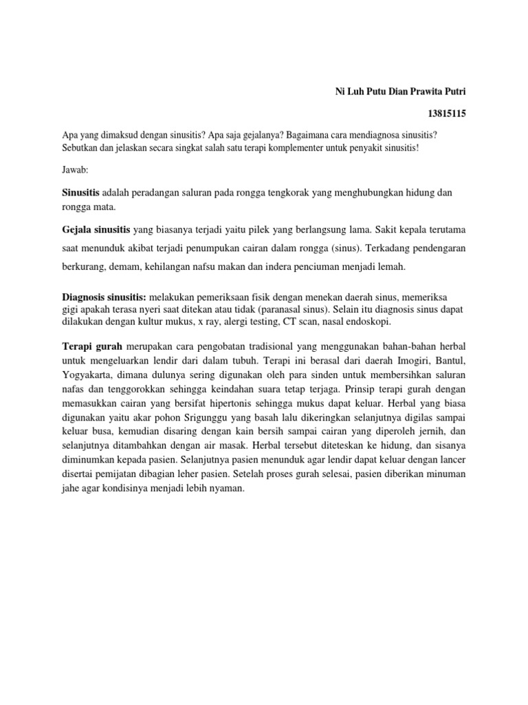 Soal Terkom Sinusitis Dian