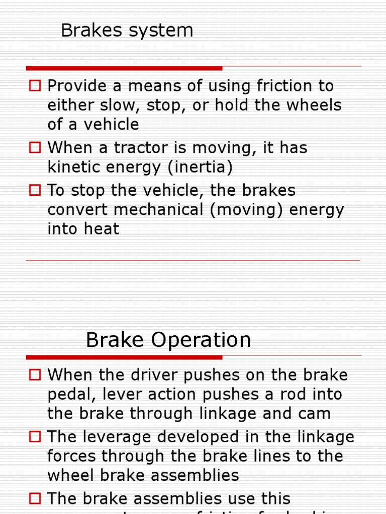 Brakes System PDF Brake Applied And Interdisciplinary Physics