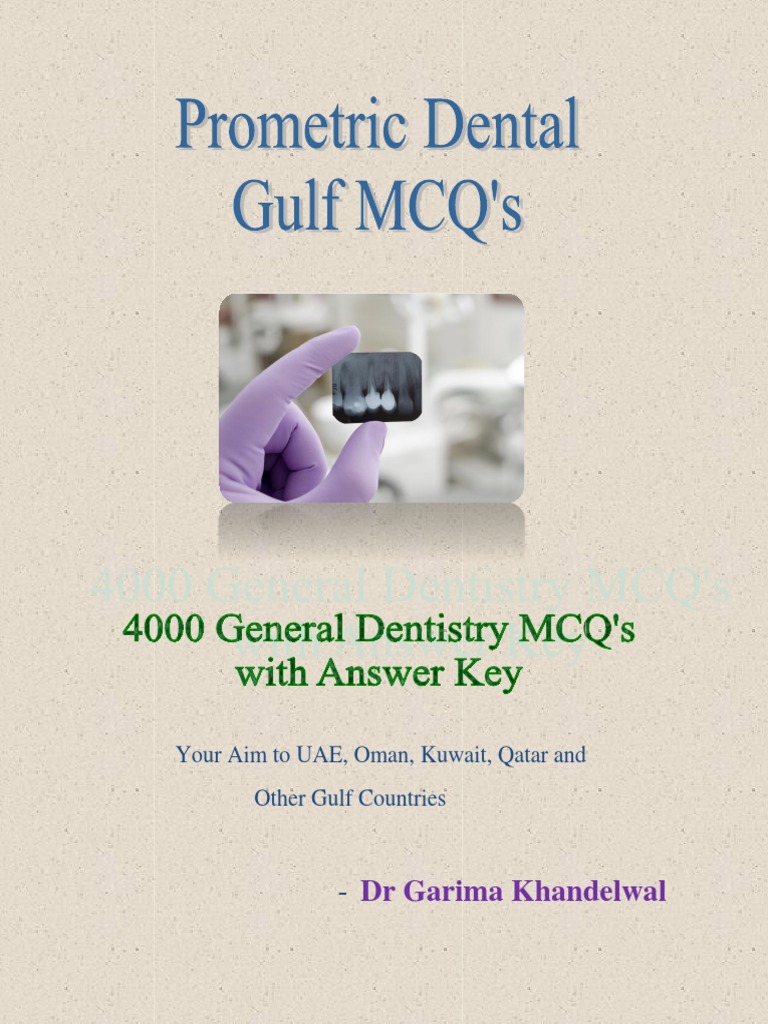 Sample Prometric Dental MCQ Booklet PDF Human Tooth Dentures