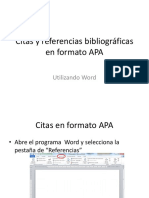 Citas y Referencias Bibliográficas en Formato APA