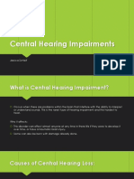 central hearing impairments