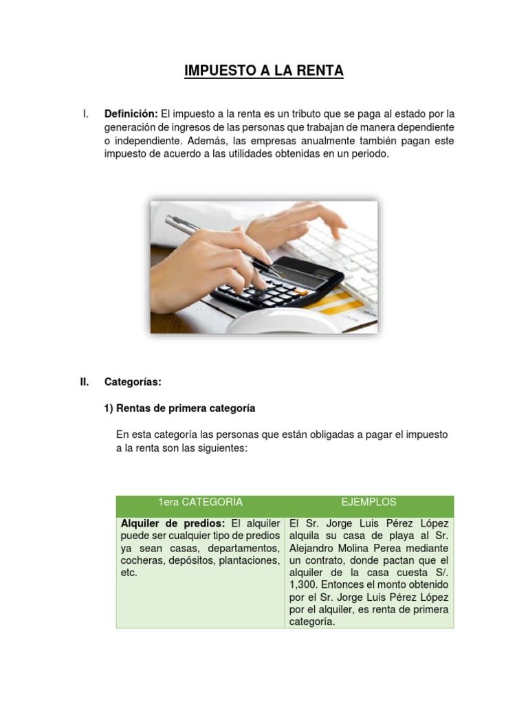 Guía Completa del Impuesto a la Renta | PDF | Impuesto sobre la renta ...