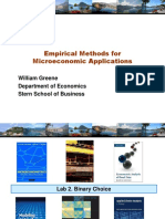 Empirical Methods For Microeconomic Applications: William Greene Department of Economics Stern School of Business