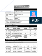 Daftar Riwayat Hidup (CV)