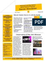 Parent Newletter Summer 2017