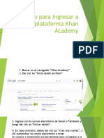 Proceso Para Ingresar a La Plataforma Khan Academy