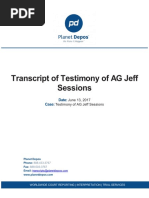Full Testimony Transcript of Attorney General Jeff Sessions - June 13, 2017