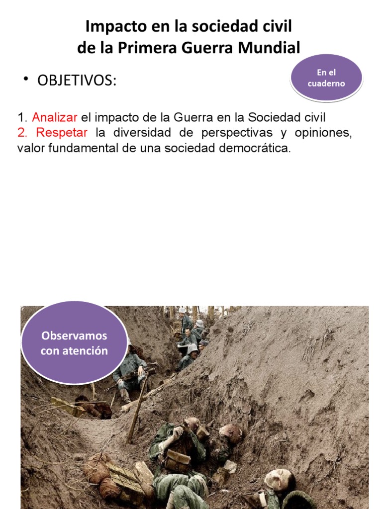Impacto de la Primera Guerra en la Sociedad Civil | PDF | Primera ...