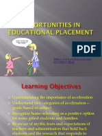 Opportunities in Educational Placement