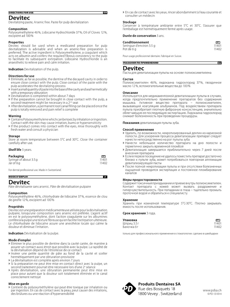 Devitec 11402 | PDF | Tooth | Mouth