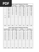 Logic Mad Game Transaction Pad