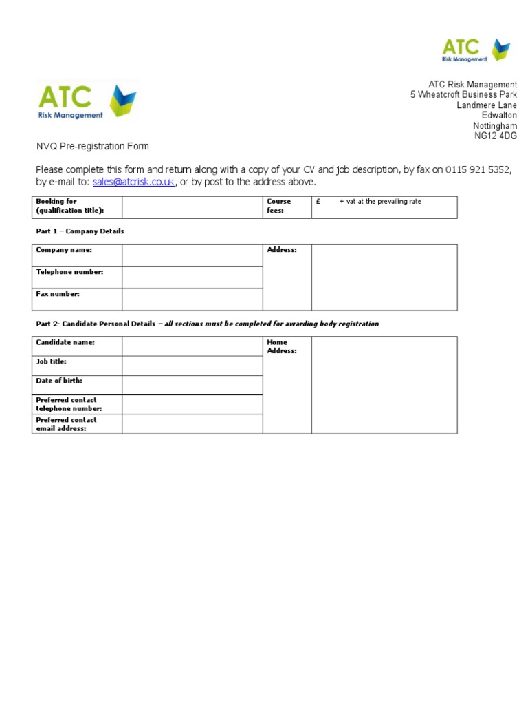 NVQ Level 5 Health and Safety Registration | PDF | Occupational Safety ...