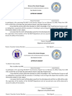 Airport Tour Parents Consent Printout