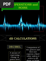 DB Operations and Noise