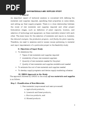 Raw Materials And Supplies Study Docx Supply Chain Factors Of Production