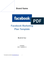 Facebook Marketing Plan Template: Brand Name