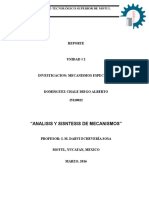 ANALISIS DE MECANISMOS ESPECIALES COMO BIELES, YUGOS, TRINQUETES Y PANTOGRAFOS