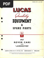 Land Rover Lucas Spare Parts - Series I (1957)