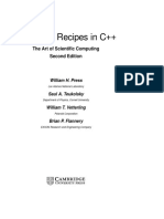 Numerical Recipes in C++: The Art of Scientific Computing Second Edition