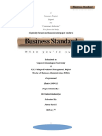 Project Report On Business Standarad