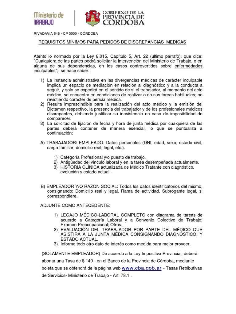 Discrepancia Medica Siart | PDF | Derecho laboral | Salud y bienestar