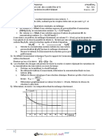 Devoir de Contrôle N°1 - Sciences physiques - Bac Math (2014-2015) Mr Fkih