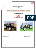 Project Report ON: "Study of Tractor Transmission System"