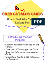 The Card Catalog Types and Examples