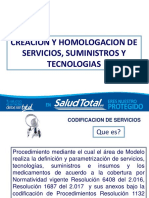 Presentacion Creacion de Servicios y Homologacion 1