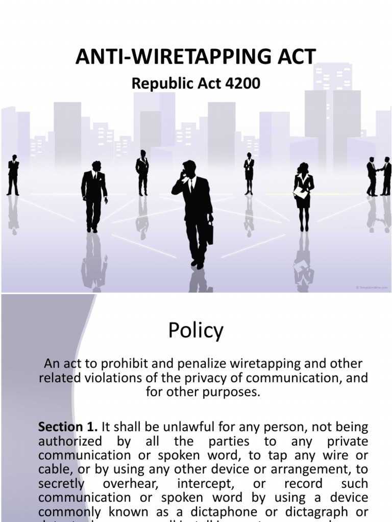 Anti-Wiretapping Act Overview | PDF | Telephone Tapping | Crime & Violence