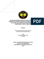 Pengaruh Pertumbuhan Ekonomi, Upah Minimum, Tingkat Pengangguran Terbuka dan Inflasi terhadap Kemiskinan di Indonesia 2009-2011