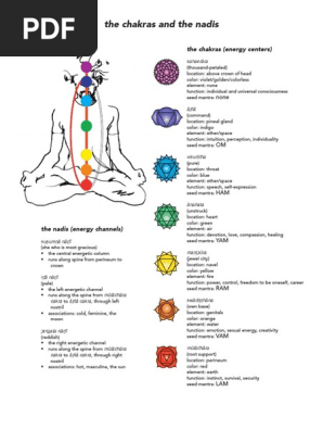 Chakrasnadis1 Pdf Chakra Yoga