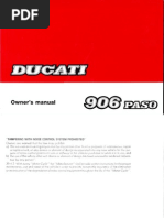 Owner's Manual Ducati 906 Paso