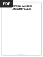 Electrical Machines-II Lab Manual