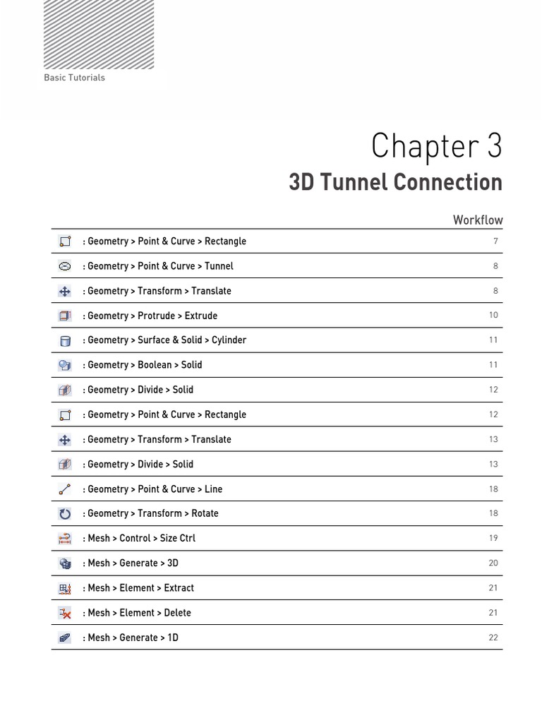 3D Tunnel Connection Tutorial Guide | PDF | Shape | Tunnel