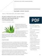 Planta Miraculoasa Aloe Vera – Efecte, Recomandari Si Contraindicatii _ Blog NaturaShop
