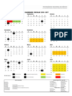 Calendario Escolar 2016-2017-Tecnológico Nacional de México PDF