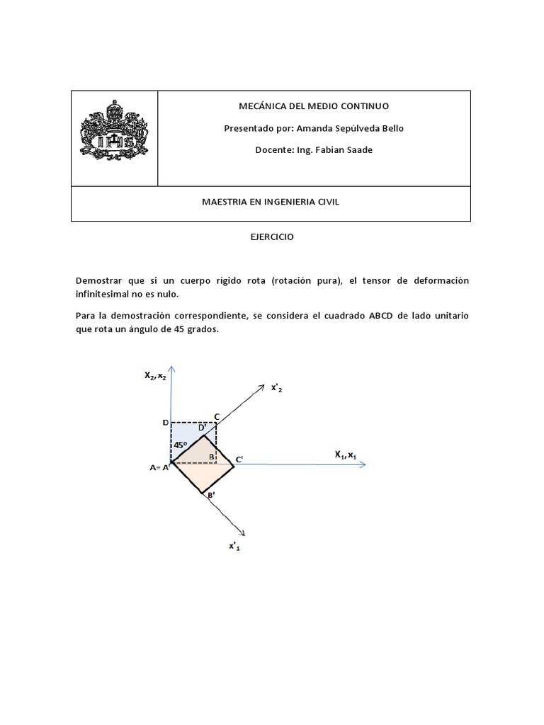 Rotación y Tensor de Deformaciones