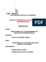 Resistencia de envases metálicos a ácidos