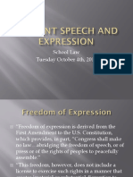Student Speech and Expression