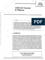 Generalizacion Del Teorema de Pitagoras. Notas de Clases