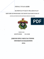 Analisa Berbandingan Waktu Pelaksanaan Metode Konstruksi Top Down Dan Bottom Up Studi Kasus Proyek Hotel Howard Johnson Makassar PDF
