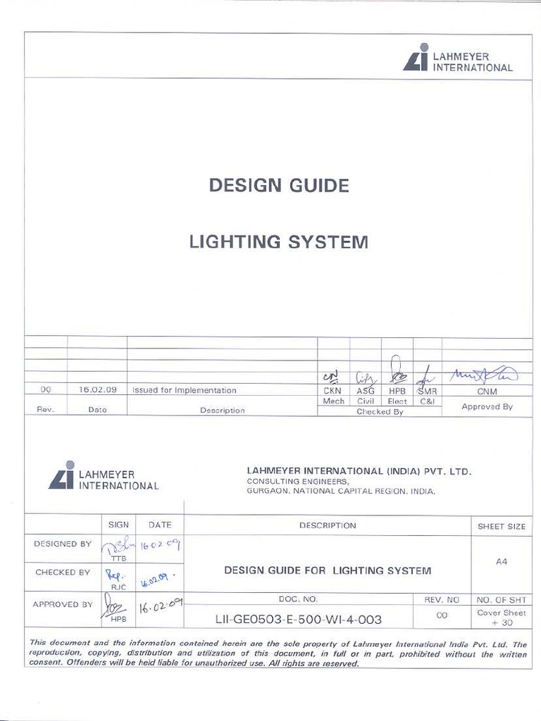 Design Guide for Lighting Systems | PDF | Lighting | Fluorescent Lamp