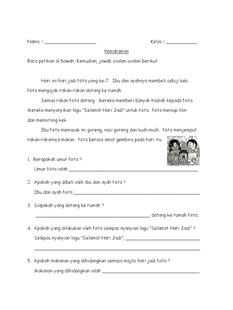 Bahasa Melayu Tahun 1 Pemahaman  PDF