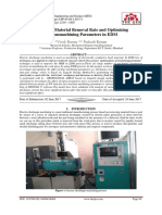 Improving Material Removal Rate and Optimizing Variousmachining Parameters in EDM