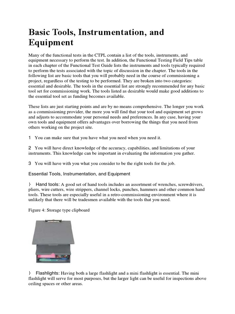 Essential Tools for Instrumentation Work | PDF | Pressure Measurement ...