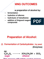 Learning Outcomes: Explain The Preparation of Alcohol by