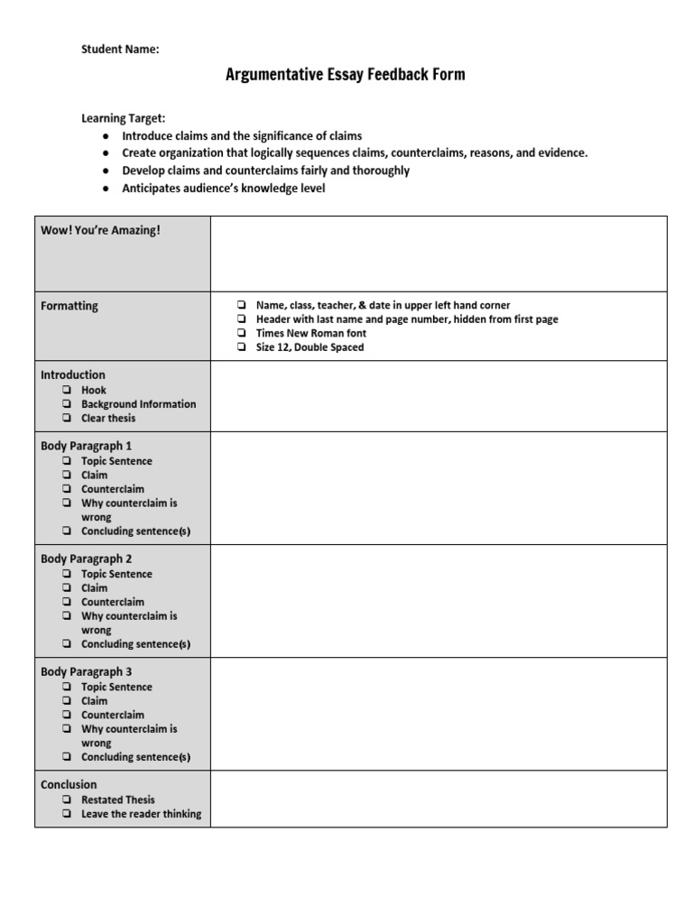How to write a counterclaim paragraph picture